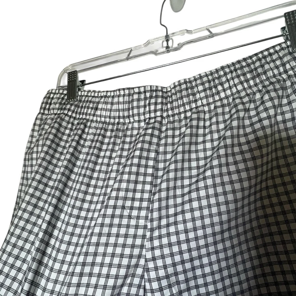 Claridge + King Black White Check The Boxer Shorts NWT Large
